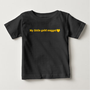 Camiseta Para Bebê Dourado