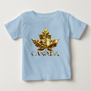 Camiseta Para Bebê Dourado Canadá Baby Shirts Canadá Souvenir T-shirt