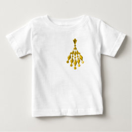 Camiseta Para Bebê Dourado candelabro