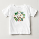 Camiseta Para Bebê Dourados Amigos Safari | Molereca Floral<br><div class="desc">Adorável "Selgle Safari Animal Friends" design Personalizou Camiseta Bebê. Adicione seu nome ou textos (ou seja, pequeno príncipe) | pequena princesa) para tornar esta princesa adicional especial. Presente perfeito para um novo bebê nascer, chá de fraldas, aniversário e conjunto de Natal junto com a bicicleta correspondente, roupa de corpo e...</div>