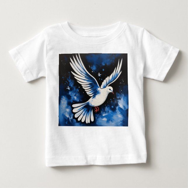 Camiseta Para Bebê Dove acrílica de paz: um símbolo de harmonia (Frente)