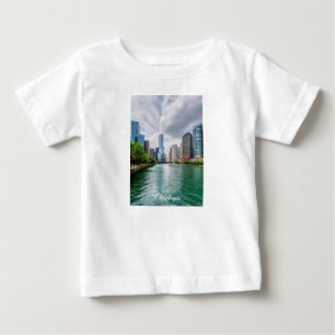 Camiseta Para Bebê Down Chicago River Baby T-Shirt