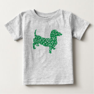 Camiseta Para Bebê Doxie-in-Shamrocks