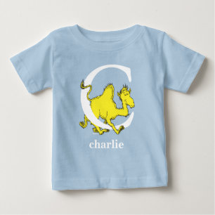 Camiseta Para Bebê Dr. Seuss ABC: Carta C - Branco   Adicione seu nom
