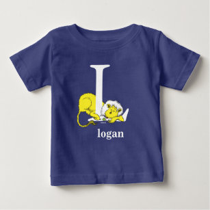 Camiseta Para Bebê Dr. Seuss ABC: Carta L - Branco   Adicione seu nom