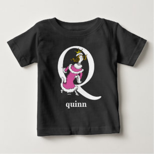 Camiseta Para Bebê Dr. Seuss ABC: Carta Q - Branco   Adicione seu nom