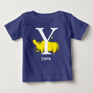 Camiseta Para Bebê Dr. Seuss ABC: Carta Y - Branco   Adicione seu nom