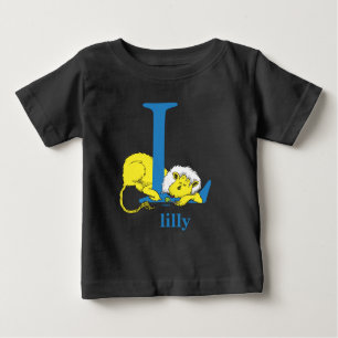 Camiseta Para Bebê Dr. Seuss ABC: Letra L - Azul   Adicione seu nome