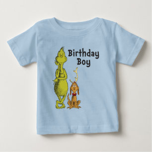 Camiseta Para Bebê Dr. Seuss Aniversário de Inverno do Grinch