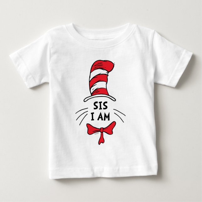 Camiseta Para Bebê Dr. Seuss | Gato no Chapéu - Eu sou eu (Frente)