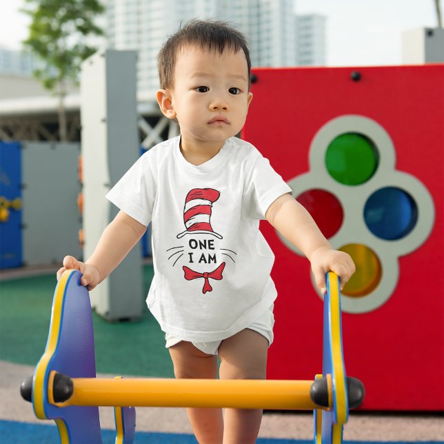 Camiseta Para Bebê Dr. Seuss | Gato no Chapéu - Um que eu sou (Criador carregado)