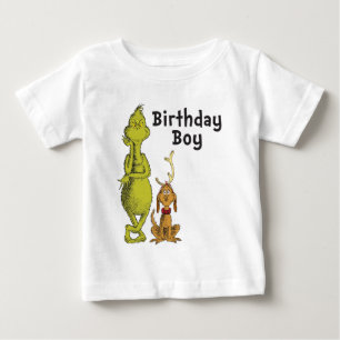 Camiseta Para Bebê Dr. Seuss Grinch Aniversário de Inverno