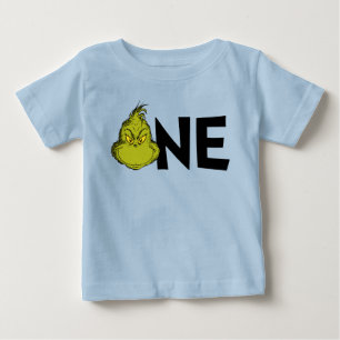 Camiseta Para Bebê Dr. Seuss Grinch Inverno 1º Aniversário