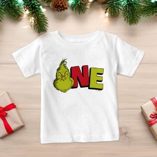 Camiseta Para Bebê Dr. Seuss Grinch Primeiro Aniversário - Um