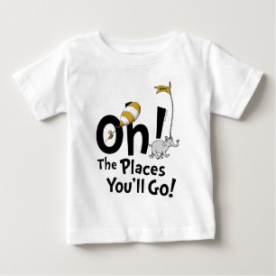 Camiseta Para Bebê Dr. Seuss   Oh, Os Lugares Que Você Vai! Retro