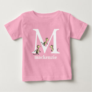 Camiseta Para Bebê Dr. Seuss's ABC: Letter M - White Add Your Name