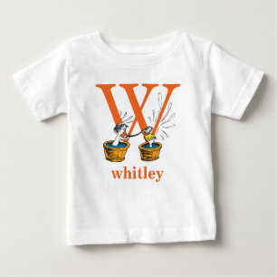 Camiseta Para Bebê Dr. Seuss's ABC: Letter W - Orange Add Your Name