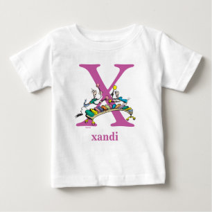 Camiseta Para Bebê Dr. Seuss's ABC: Letter X - Purple   Add Your Name