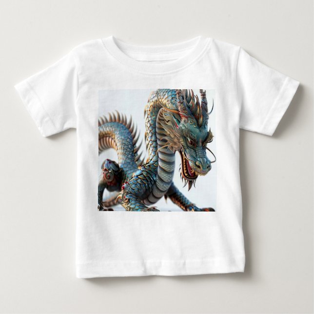 Camiseta Para Bebê Dragão 龙 (Frente)