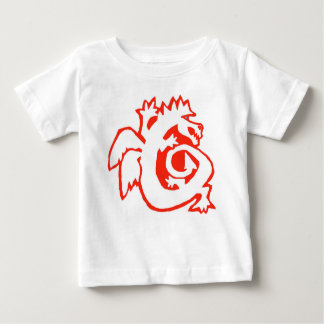Camiseta Para Bebê DRAGÃO A BORDO! VERMELHO do T do bebê