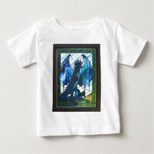 Camiseta Para Bebê Dragão azul
