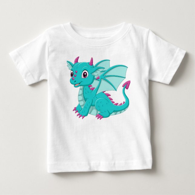 Camiseta Para Bebê dragão bebê (Frente)