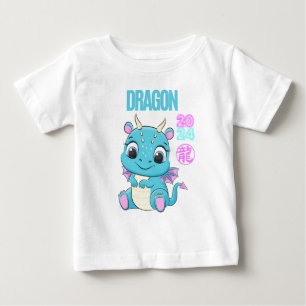 Camiseta Para Bebê Dragão-Bebê-Cute 2024