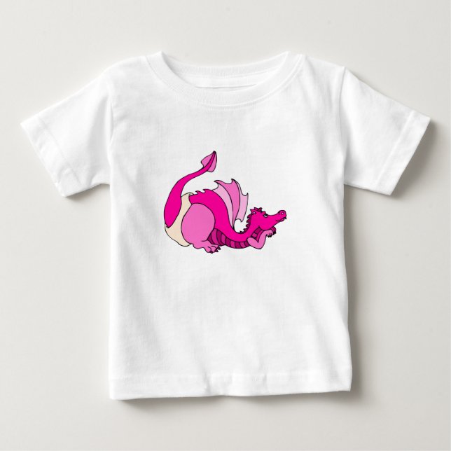Camiseta Para Bebê Dragão bonito do bebê na fralda (Frente)