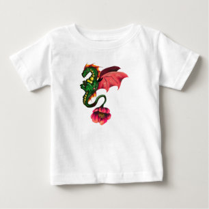 Camiseta Para Bebê Dragão Cactus