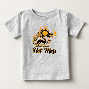Camiseta Para Bebê Dragão Crispado Quente