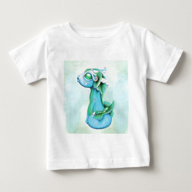 Camiseta Para Bebê Dragão de água Bitty (Frente)