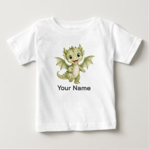 Camiseta Para Bebê Dragão de Bebê Caprichoso Personalizado para Crian