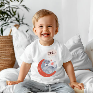 Camiseta Para Bebê Dragão de crianças engraçadas dormindo 