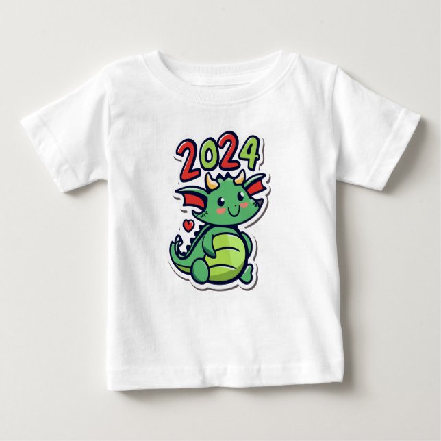 Camiseta Para Bebê Dragão de Cuta 2024 (Frente)