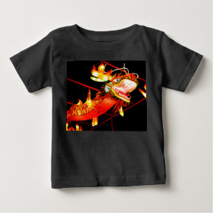 Camiseta Para Bebê Dragão de Fogo Zhulong