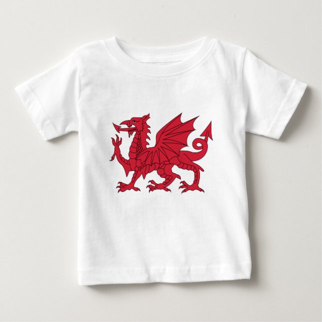 Camiseta Para Bebê Dragão de Galês (Frente)