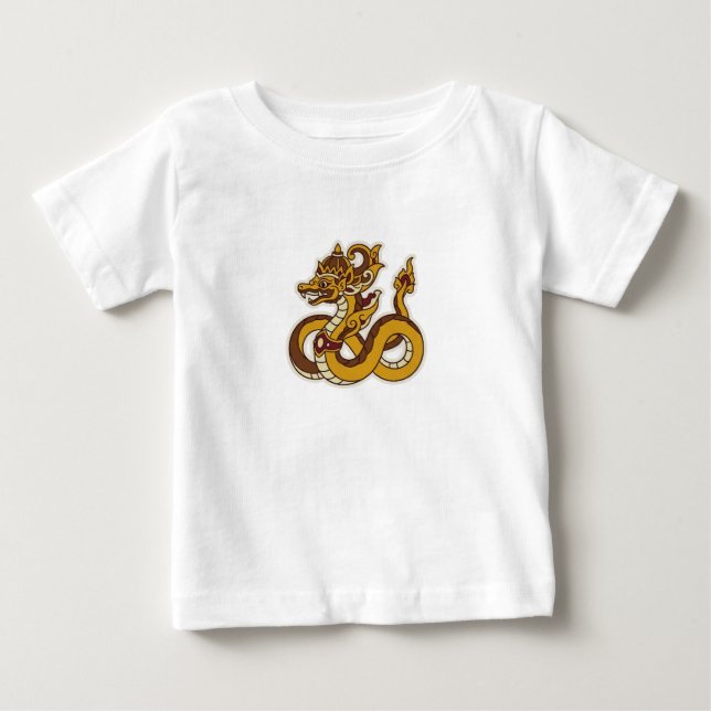 Camiseta Para Bebê Dragão-de-java (Frente)