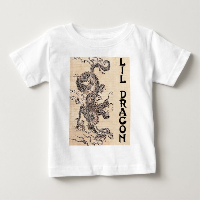 Camiseta Para Bebê Dragão de Lil (Frente)