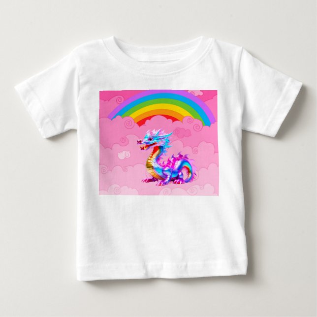 Camiseta Para Bebê Dragão Fofo (Frente)