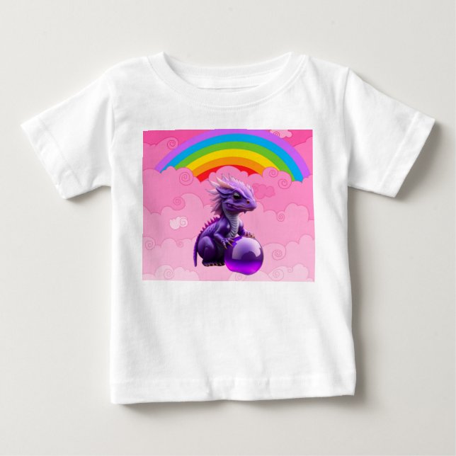 Camiseta Para Bebê Dragão Fofo (Frente)