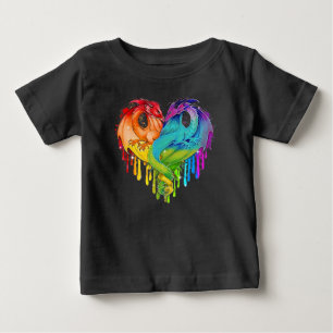 Camiseta Para Bebê Dragão LGBT