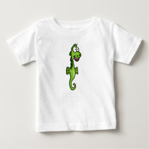 Camiseta Para Bebê Dragão marinho