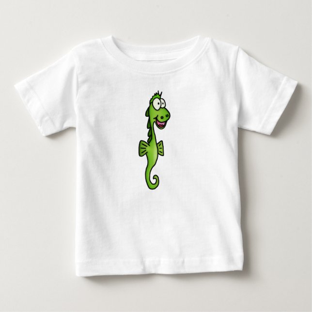 Camiseta Para Bebê Dragão marinho (Frente)