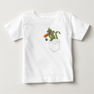 Camiseta Para Bebê dragão no bolso
