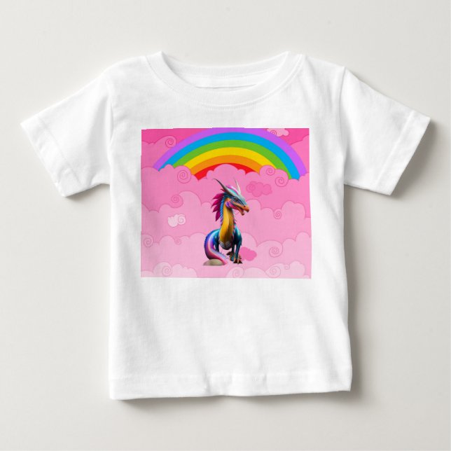 Camiseta Para Bebê Dragões Fofos (Frente)