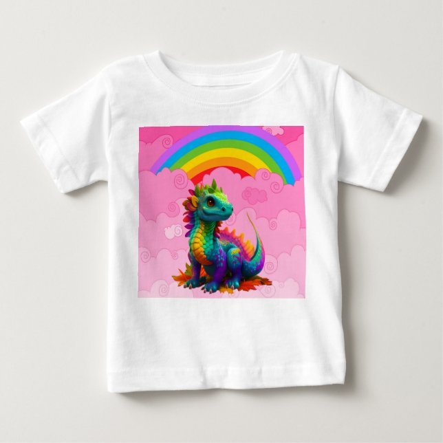Camiseta Para Bebê Dragões Fofos (Frente)