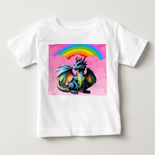 Camiseta Para Bebê Dragões Fofos
