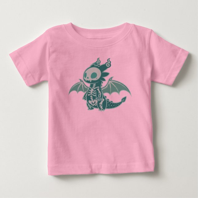 Camiseta Para Bebê Dragon Ghost (Frente)