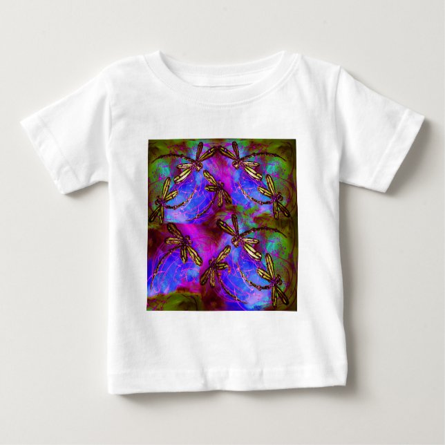Camiseta Para Bebê Dragonfly Hippy Flit (Frente)