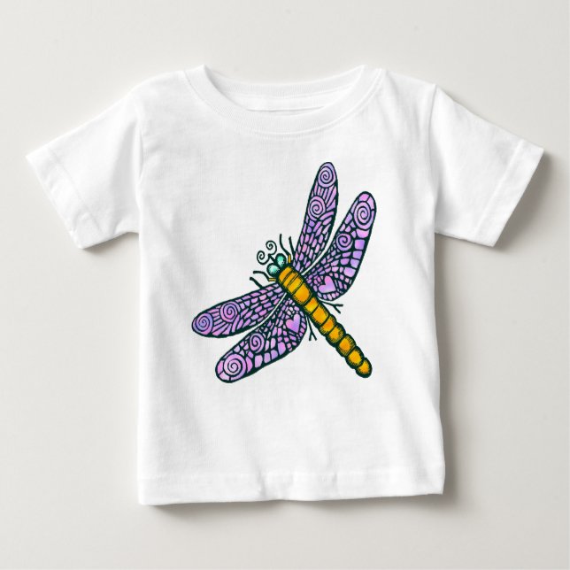 Camiseta Para Bebê Dragonfly - Personalizada (Frente)